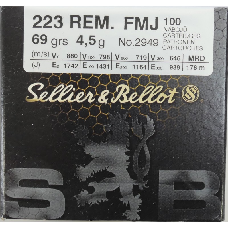 223 REM SELLIER BELLOT FMJ VRAC 100 69GR