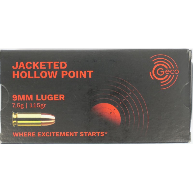 9X19 115GR JHP GECO