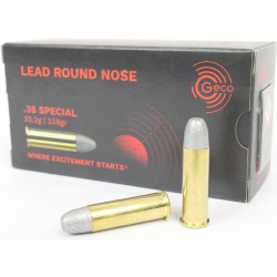 38 SPECIAL GECO 158 GR TETE PLOMB  LRN