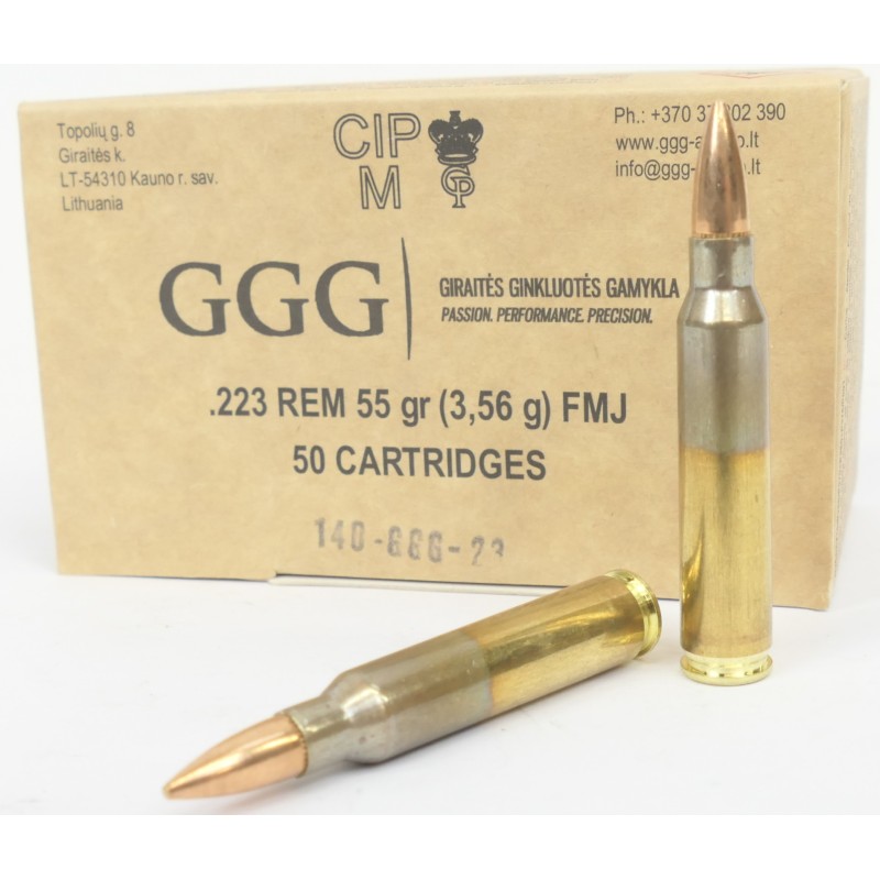 223 REM GGG 55GR FMJ BOITE DE 50