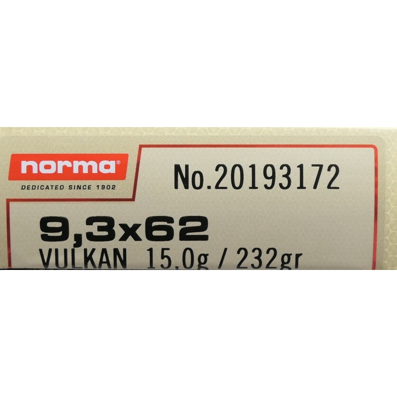 9.3X62 NORMA VULKAN 15 GRAM