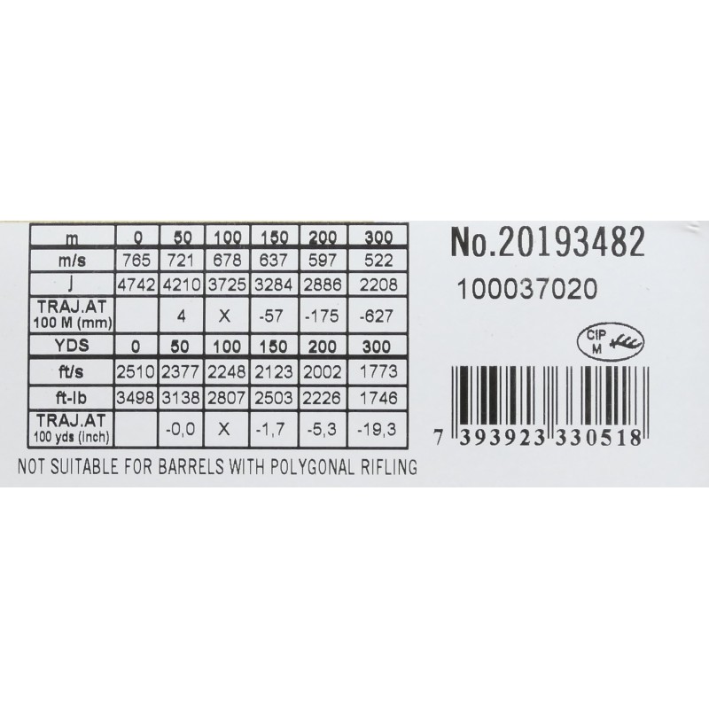 9.3X62 NORMA ECO STRIKE 16.2 G